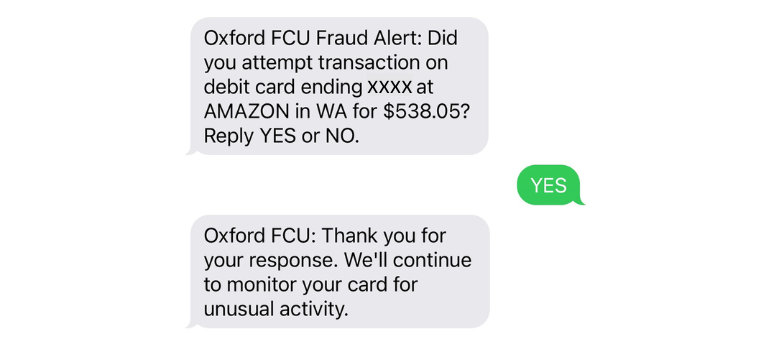 fraud alert sample
